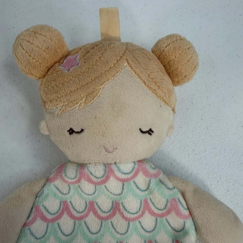 Douglas Baby‎ Mermaid Lovey Doll Pink Green Waves Crib Toy Teether Soother Plush
